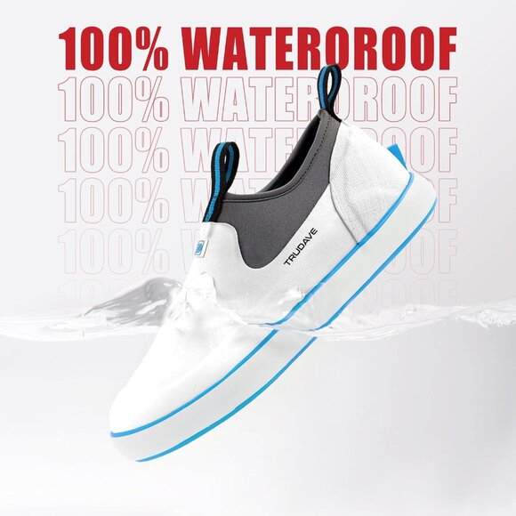 Men's Waterproof Rubber Deck Boots 4.5mm Neoprene Slip-Resistant Ankle Shoes - Picture 2 of 5